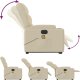 vidaXL Podnoszony fotel masujący, elektryczny, rozkładany, kremowy 7
