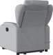 vidaXL Podnoszony fotel masujący, rozkładany, jasnoszary, tkanina 5