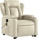 vidaXL Rozkładany fotel pionizujący z masażem, elektryczny, kremowy 4