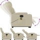 vidaXL Rozkładany fotel pionizujący z masażem, elektryczny, kremowy 7