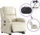 vidaXL Rozkładany fotel pionizujący z masażem, elektryczny, kremowy 6