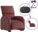 vidaXL Rozkładany fotel pionizujący z masażem, elektryczny, bordowy 5