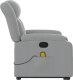 vidaXL Podnoszony fotel masujący, rozkładany, jasnoszary, tkanina 10