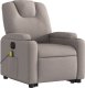 vidaXL Podnoszony fotel masujący, elektryczny, rozkładany, kolor taupe 4
