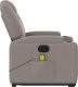 vidaXL Podnoszony fotel masujący, elektryczny, rozkładany, kolor taupe 10