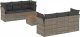 vidaXL 7-cz. zestaw wypoczynkowy do ogrodu, z poduszkami, szary 2