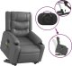 vidaXL Rozkładany fotel pionizujący z masażem, elektryczny, szary 11