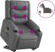 vidaXL Rozkładany fotel pionizujący z masażem, elektryczny, szary 2