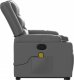 vidaXL Podnoszony fotel masujący, rozkładany, szary, ekoskóra 10