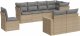 vidaXL 8-cz. zestaw mebli ogrodowych z poduszkami, beżowy, polirattan 2