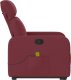 vidaXL Podnoszony fotel masujący, rozkładany, bordowy, obity tkaniną 10