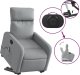 vidaXL Podnoszony fotel masujący, rozkładany, jasnoszary, tkanina 6