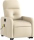 vidaXL Podnoszony fotel masujący, elektryczny, rozkładany, kremowy 3