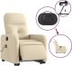 vidaXL Podnoszony fotel masujący, elektryczny, rozkładany, kremowy 5