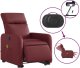 vidaXL Rozkładany fotel pionizujący z masażem, elektryczny, bordowy 5