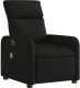 vidaXL Rozkładany fotel masujący, elektryczny, czarny, tkanina 4