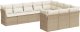 vidaXL 10-cz. zestaw mebli ogrodowych z poduszkami, beżowy, polirattan 2