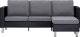 vidaXL 3-osobowa sofa z poduszkami, czarna, sztuczna skóra 3