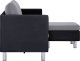 vidaXL 3-osobowa sofa z poduszkami, czarna, sztuczna skóra 4