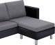 vidaXL 3-osobowa sofa z poduszkami, czarna, sztuczna skóra 6