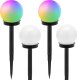 Verk 4x lampa solarna ogrodowa kula rgb wbijana 10 cm 4x lampa solarna ogrodowa kula rgb wbijana 10 cm 1