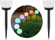Verk 4x lampa solarna ogrodowa kula rgb wbijana 10 cm 4x lampa solarna ogrodowa kula rgb wbijana 10 cm 9