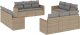 vidaXL 12-cz. zestaw mebli ogrodowych z poduszkami, mieszany beż 2