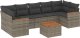 vidaXL 8-cz. zestaw mebli ogrodowych z poduszkami, szary, polirattan 2