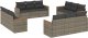 vidaXL 12-cz. zestaw mebli ogrodowych z poduszkami, szary, polirattan 2