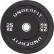 UnderFit Obciążenie olimpijskie bumper Black UNDERFIT 25 kg 1