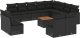 vidaXL 13-cz. zestaw mebli do ogrodu, poduszki, czarny, rattan PE 2