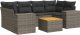 vidaXL 7-cz. zestaw wypoczynkowy do ogrodu, z poduszkami, szary 2