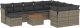 vidaXL 11-cz. zestaw mebli ogrodowych z poduszkami, szary rattan PE 2