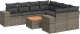 vidaXL 9-cz. zestaw mebli ogrodowych z poduszkami, szary, polirattan 2