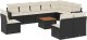 vidaXL 11-cz. zestaw wypoczynkowy do ogrodu, poduszki czarny rattan PE 2