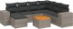 vidaXL 8-cz. zestaw mebli ogrodowych z poduszkami, szary, polirattan 2