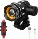 Verk Lampka na rower rowerowa led t6 zestaw przód tył Lampka na rower rowerowa led t6 zestaw przód tył 1