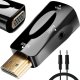 Adapter AV Verk Konwerter adapter z hdmi na vga d-sub audio dźwięk mini jack Konwerter adapter z hdmi na vga d-sub audio dźwięk mini jack 1