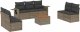 vidaXL 8-cz. zestaw mebli ogrodowych z poduszkami, szary, polirattan 2