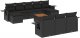 vidaXL 11-cz. zestaw wypoczynkowy do ogrodu, poduszki czarny rattan PE 2