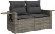 vidaXL 12-cz. zestaw mebli ogrodowych z poduszkami, szary, polirattan 6