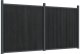 vidaXL Panel ogrodzeniowy, szary, 353x186 cm, WPC 2