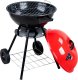 Verk Grill węglowy brykietowy ogrodowy kółka pokrywa okrągły zamykany przenośny Grill węglowy brykietowy ogrodowy kółka pokrywa okrągły zamykany przenośny 2