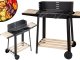 Verk Grill ogrodowy duży węglowy bbq regulowany ruszt półki koła przenośny Grill ogrodowy duży węglowy bbq regulowany ruszt półki koła przenośny 8