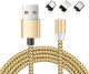 Kabel USB Verk USB-A - USB-C + microUSB + Lightning 1 m Złoty 7