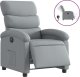 vidaXL Elektryczny fotel rozkładany, jasnoszary, obity tkaniną 2