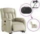 vidaXL Rozkładany fotel pionizujący z masażem, elektryczny, kremowy 6