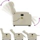 vidaXL Rozkładany fotel pionizujący z masażem, elektryczny, kremowy 7