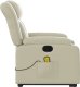 vidaXL Rozkładany fotel pionizujący z masażem, elektryczny, kremowy 10