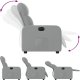 vidaXL Elektryczny fotel rozkładany, jasnoszary, obity tkaniną 6